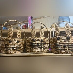 Handwoven Bunny Face Basket Bag